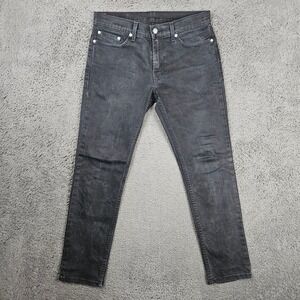 Levis 511 Slim Fit Mens Jeans 31x30 Faded Black Stretch Denim